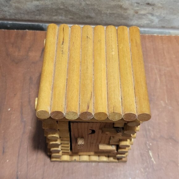 Mini Brown Bear Plush Inside Log Watch Tower Alaska Souvenir - Picture 4 of 12